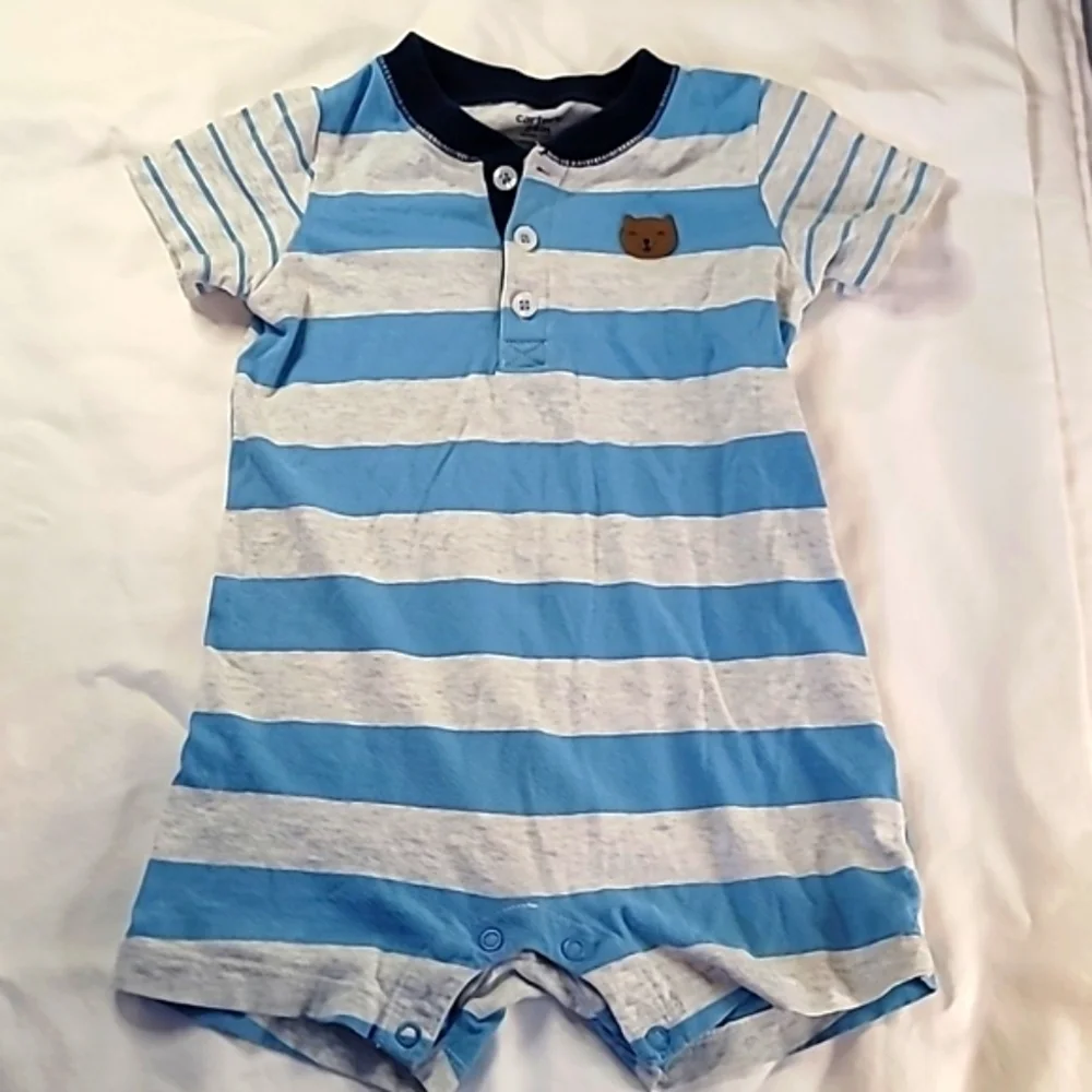 Carter's cotton rompers with crotch snaps